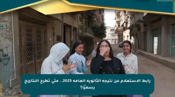 رابط الاستعلام عن نتيجة الثانوية العامة 2025.. متى تطرح النتائج رسميًا؟